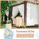 Copkim 24 Pcs Outdoor Curtain Weights Heavy Outdoor Waterproof Curtain Magnets Flag Weight Magnetic Weight for Home Decor Shower Outside Curtains Tablecloth Flag Tablecloth to Stop Wind (Beige)