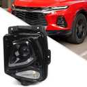 FIONE HID Headlight Assembly Compatible with Chevy Blazer 2019-2022 Replacement Xenon Headlamp with bulbs Factory OE Model with Black Housing Right Passenger Side RH 84588816 GM2503492
