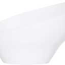 PLASTICPRO Disposable Angled Plastic Bowls Round Large Serving Bowl, Elegant for Party's, Snack, or Salad Bowl, White, Pack of 4