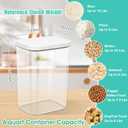 TBMax Large Airtight Food Container 6 Qt with Pop Up Lid & Measuring Cup for Rice, Flour, Cereal, Sugar, or Pet Food Storage, Rectangular Tall Food Storage Bin for Kitchen Pantry Organization