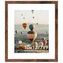 JCJMY 10x12 Picture Frame with Mat, Display 7x9 with Mat or 10 x 12 without Mat, Wood 10 by 12 Photo Frames for Wall Hanging or Tabletop, 1 Pack, Deep Brown