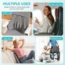 Lumbar Support Pillow, Memory Foam Lumbar Pillow for Lower Back Pain Relief, Back Support Pillow for Office Chair, Car Seat -Gray