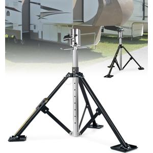Heavy Duty 5th Wheel Tripod Stabilizer, Patented Design King Pin RV Tripod Stabilizer Adjustable from 34" to 59" for Easy Storage