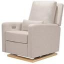 Babyletto Sigi Glider Recliner with Electronic Control and USB with Light Wood Base - Greenguard Gold Certified