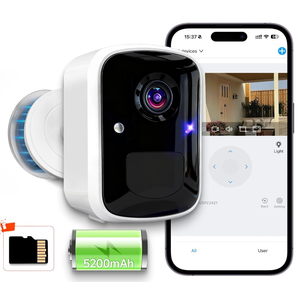 Goalake Wireless Security Camera for Home, 3MP Battery Powered Outdoor/Indoor WiFi Camera with AI Motion Detection, 2Way Talk, Spotlight Siren, IP65, Cloud/Up to 256G SD Storage(PreInserted SD Card)