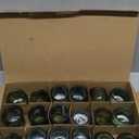 36 Pcs Green Glass Votive Candle Holders Bulk - Assorted Tea Light Holders for Christmas, Tea Party, Fall Wedding, Bridal Shower Table Centerpieces