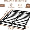 SHOANED 7 Inch Full Box Spring - Metal Frame Mattress Foundation Memory Foam Basics Bed Base Heavy Duty Box Springs No Noise, 3000lbs Max Weight Capacity