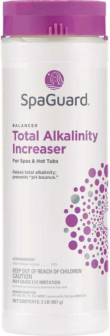 SpaGuard Total Alkalinity Increaser, 2 lb, Prevents pH Bounce, Proven Pool Water Balancer, Suitable for Spas and Hot Tubs