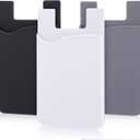 Silicone Mobile Phone Back Double Layers Card Holder Wallet 3M Stick On Adhesive