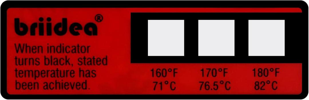Dishwasher Temperature Labels, Briidea Temperature Label for Dishwashers, 3-Temp 160F/71, 170F/76.5, 180F/82, Pack of 24 Labels