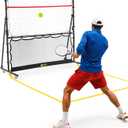 A11N SPORTS Pickleball Rebounder with Adjustable Angles & 360 Wheels Practice Rebounder for Forehand, Backhand, Dinks, Volleys Ideal for Indoor Garage or Outdoor Driveway