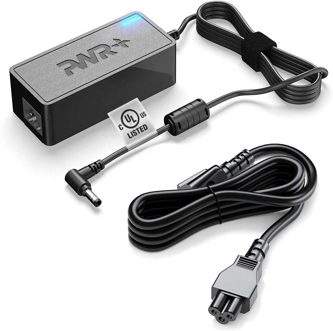 AC Adapter for ASUS Monitor, MSI Optix Power Supply: UL Listed 65W Extra Long 12 Ft Cord TUF Gaming VS228H-P VS239H VG245H VS248H-P VG278Q MX279 MX279H MX239H VX228H VX238H VX248H ROG Swift PG278Q