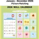 4 x 2026 Funny Calnedar - 2026 Wall Calendar with 365 Funny Puns, Cute Calendar 2026 from January to December 2026, 12'' x 12'' for Family, Friends (Yellow)