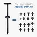 3 x 100 Pcs Nylon Universal Cable Tie Buckle for Car - Self-Locking and Easy Install Zipper Clips with Pin & Button Design - UV-Resistant Fixion Tools Zip Tie for Quick and Effortless Car Daily Repair