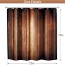 MESHELLY Brown Shower Curtain 72Wx78H Stripe Rustic Bronze Tan Ombre Rust Copper Striped Earth Tone Bathroom Curtain Western Vintage Men Simple Bath Curtain Bathroom Accessories Decor with 12 Hook
