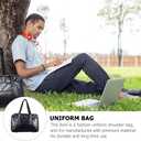 Homoyoyo Waterproof PU Shoulder Bag for Men and Women Large Capacity Commuter Handbag Stylish Computer Bag for Students and Daily Use