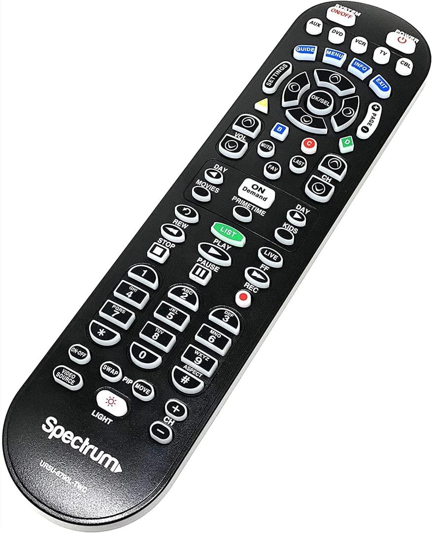 Charter Spectrum TV Remote Control TIME Warner CLIKR-5 UR5U-8780L New | Compatible with Time Warner, Brighthouse and Charter Cable Boxes | keypad backlighting red Illumination