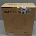 40000mAh Battery Powered Camping Fan, 136Hrs Cooling, Rechargeable Fan High Velocity, Auto 45/90 Oscillation, Remote & Timer Battery Operated for Car Travel RV Garage Patio Hurricane Emergency (D13-Orange)