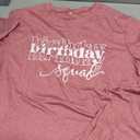 Birthday Shirts for Women Happy B-Day Party Crew T-Shirt Birthday Queen Girl Squad Printed Tops, L