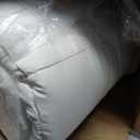 EASELAND Oversized Queen Down Alternative Comforter - Quilted Duvet Insert for All Seasons, Soft Lightweight with Corner Tabs, Summer Winter Warm Bedding, White 9898 Inches