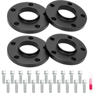 4PCs 15mm Wheel Adapters with Hub, 5x112mm for Benz E500 S600 C230 C240 C320, 66.6mm Bore 5 Lugs Wheel Spacers 14x1.5 Studs (40mm Shank Sphere Seat Type) for Audi A4 S4 A5 Q5 S4 S5 RS5 S6 S7 A8 S8