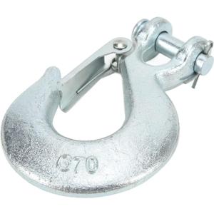 Slip Hook, Clevis Hook 3/8in Forged Steel with Safety for Pulling Trees for Hanging Chair for Securing Large Cargo