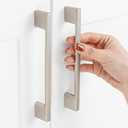 ASKANO 10 Pack 5 Inch Hole Centers, Brushed Nickel Cabinet Pulls Satin Nickel Cabinet Handles Silver Kitchen Hardware for Cabinets ZP2205 Drawer Bedroom Dresser Bathroom Vanity Cupboard Closet