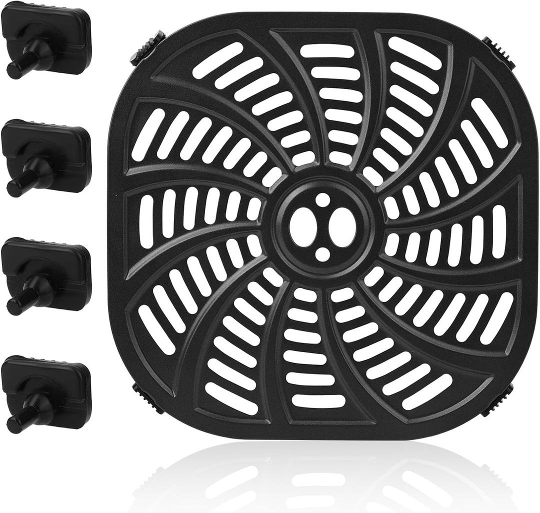 Penitue Air Fryer Grill Plate for Gourmia GAF798 GAF716, 8.9x8.9in Square Air Fryer Grill Pan Replacement Parts Compatible with Gourmia GAF798 GAF716