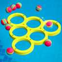 Hiboom Pool Game with Score, Combo Foam Pool Floats with 10 Colorful Tossing Balls, Toss Game Swimming Party Toys Accessories for Family Par, Dive Rings(Triangle)