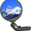 BriskMore Bike Mirrors,Bike Bar End Mirror, HD Glass Convex Lens Bicycle Rearview Mirror, Safe Cycling Rearview Mirror, Easy to Install