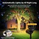Solar Spot Lights Outdoor Waterproof: 1000LM Big Adjustable Spotlight - 2-in-1 15Hrs+ Long Lasting Spot Light - Solar Powered Spotlights Landscape Lighting for Garden, Yard, Tree, Flag, Wall, Pathway