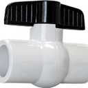 American Valve P200S 1 1/2" PVC Ball Valve Socket Schedule 40, 1-1/2-Inch
