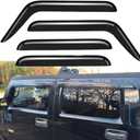 Original 4pcs Wind Deflector, Outside Mount Tape-On Rain Guards Set, Sunroof Side Window Visors Compatible with 2005-2009 Hummer H3 94501