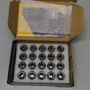 MIKKUPPA M12x1.25 Lug Nuts, 20pcs Triple Layered Chrome Finish 12mmx1.25 Closed End Bulge Acorn Aftermarket Wheel Tire Nut Replacement for Nissan Altima Maxima Pathfinder Rogue Sentra (Silver)