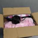 AOSSA BBL Chair After Surgery, Inflatable Sofa Bed for Sleeping, BBL Mattress with Hole, Inflatable Couch with Ottoman, Blow Up Lounge Chair, BBL Post Surgery Kit for Butt Support (Pink) (50*33.5*10 inch)
