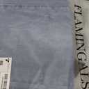 Flamingals Straight Leg Cropped Jeans for Women Trendy Mid Rise Stretchy Tribal Embroidery Raw Hem Ankle Jeans (XX-Large, Light Blue)