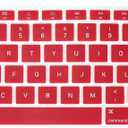 Se7enline Compatible with MacBook Air 13 inch Keyboard Cover 2018/2019/2020/2021/2022/2023/2024 Soft Silicone Protector for Mac Air 13 Inch M1 A2337/A2179 with Retina Display Keyboard Skin, Wine Red