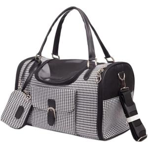 Pet Carriers Portable Breathable Pet Bag Cat Dog Carrier Bags Outgoing Travel Pets Handbag Shoulder Bag Cat Purse (S, White)