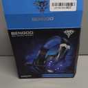 BENGOO G9000 Stereo Gaming Headset for PS4 PC Xbox One PS5 Controller, Noise Cancelling Over Ear Headphones with Mic, LED Light, 7.1 Surround Sound, Soft Memory Earmuffs for Nintendo Xbox Series X|S (Blue)