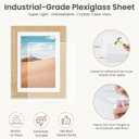 Dreamland 11x14 Picture Frame with Mat for 8x10, USA-Sourced Natural Oak Wood Photo Frames with Resistant Plexiglass, 11 by 14 Wooden Gallery Wall Frames for Art, Wall or Tabletop Display (3Pack)