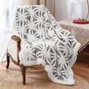 LOMAO Sherpa Fleece Blanket Fuzzy Soft Bed Blanket Dual Sided Throw Blanket fit Couch Sofa (Grey,51x63)