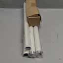 White Decorative Farmhouse Curtain Rod:36-88"Adjustable Heavy Duty Single Window Curtain Rod for Bedroom Living Room,Antique White Boho Rustic Drapery Rods with Vintage Twist Finial Easy Install