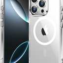 Temdan for iPhone 16 Pro Case Clear, [Compatible with Magsafe][Anti-Yellowing][Military-Grade Protection] Shockproof Slim Magnetic Phone Case for iPhone 16 Pro, Transparent