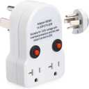 30 Amp to 20 Amp 110V Dryer Distribution Adapter Compatible with NEMA 14-30P to 2X 5-20R/ 5-15R, 4 Prong Dryer Wall Socket to 3 Prong Household Outlet with 20 Amp Circuit Breaker