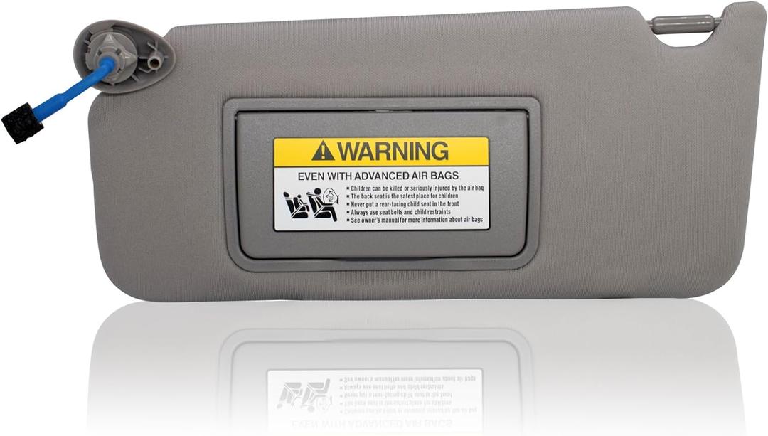 NHILES Left Driver Side Sun Visor Compatible with Honda Accord 2008 2009 2010 2011 2012 2013 2014 2015 2016 2017 with Light Replaces # 83280-TA5-A51ZA (Grey)