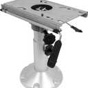 Wise 8WP21-374 Boat Seat Pedestal, Adjustable Height from 12" to 18", with Seat Slide Seat Mount, Adjustable Travel 5" - Fore & AFT