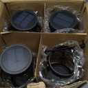 LeiDrail Solar Lanterns Outdoor 4 Pack, Hanging Waterproof Metal Lantern Dual LED Warm White, Auto On/Off Garden Patio Yard Porch Pathway Table Decor, Solar Powered Gift for Women (Retro)