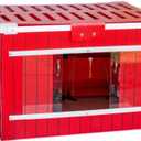 RentACoop Little Red Barn Folding Chick Brooder SetHolds 4 Chicks up to 8 Weeks; Includes Brooder, Heat Plate, Feeder, Waterer, Swing, Hatchling Liners, Jute, LED Light and Security Latch (2025)