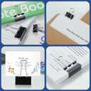 BainGesk 210 PCS Binder Clips Paper Clamps Assorted Sizes, Metal Paper Binder Clips, Black Binding Paperwork Clamp Bulk, 6 Sizes in 6 Boxes, School, Office Supplies