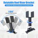 4"x4" Heavy Duty Roof Riser Brackets, 180° Adjustable Angle Pergola Roof Brackets, Black Metal Roof Riser Brackets for Patio Cover, Pergola, Gazebo, Wood Post (6 Pack)